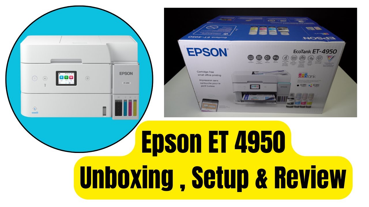 Распаковка, настройка и подробный обзор принтера Epson ET 4950.