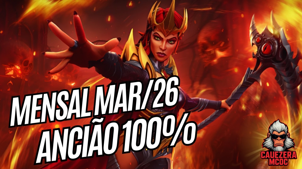 MENSAL DE MARÇO/26! MODO ANCIÃO 100% - PARTE 1 😍😍 | LIVE | Marvel Contest of Champions