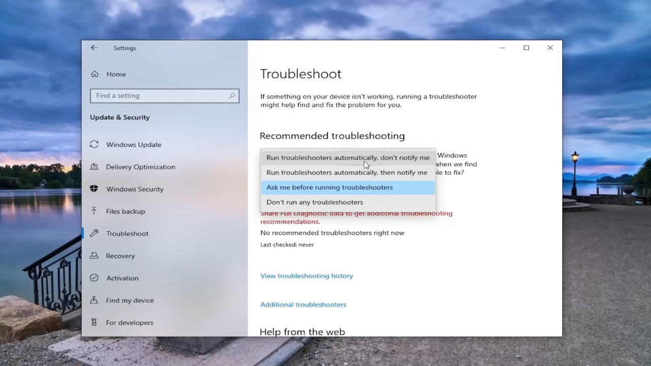 How To Enable Recommended Troubleshooters on Windows 10 [Guide]