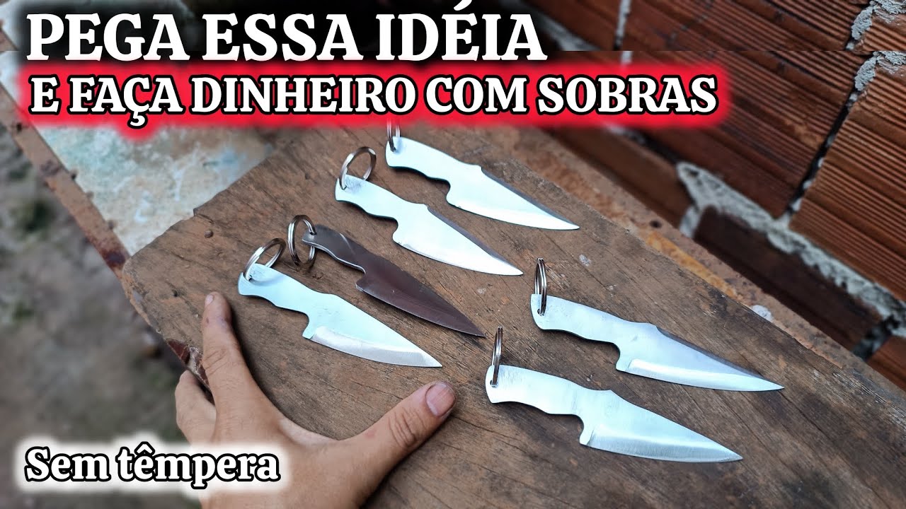FAÇA FAQUINHAS CHAVEIROS E LUCRE USANDO SOBRAS DE AÇO.