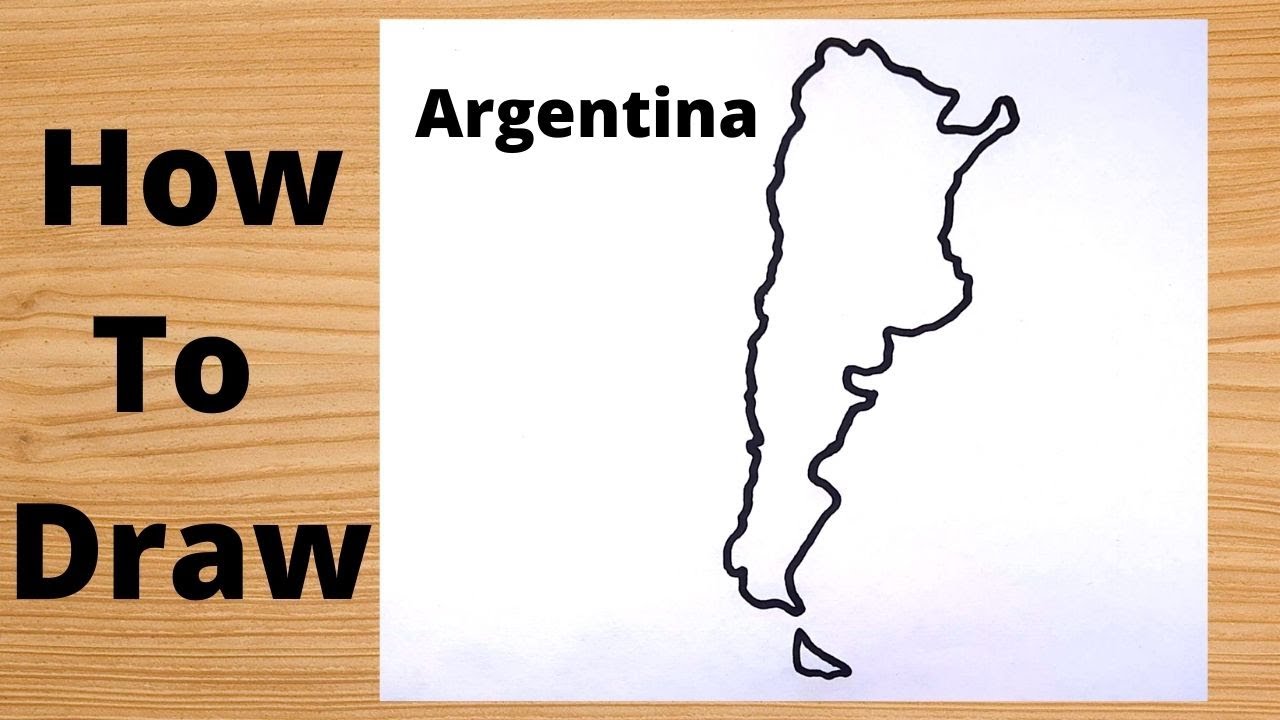 How to Draw Argentina Map - Easy Trick