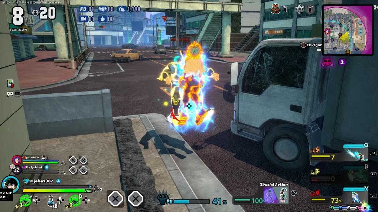 Team battle 11 kills 7000 damage Izuku Midoriya OFA