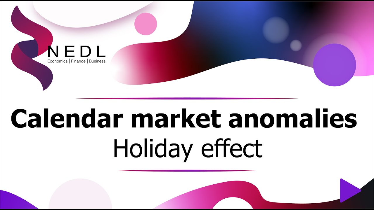 Calendar market anomalies - Holiday effect (Excel)