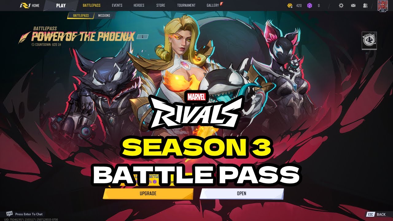 Marvel Rivals Season 3 - Battle Pass All Rewards (Showcase)