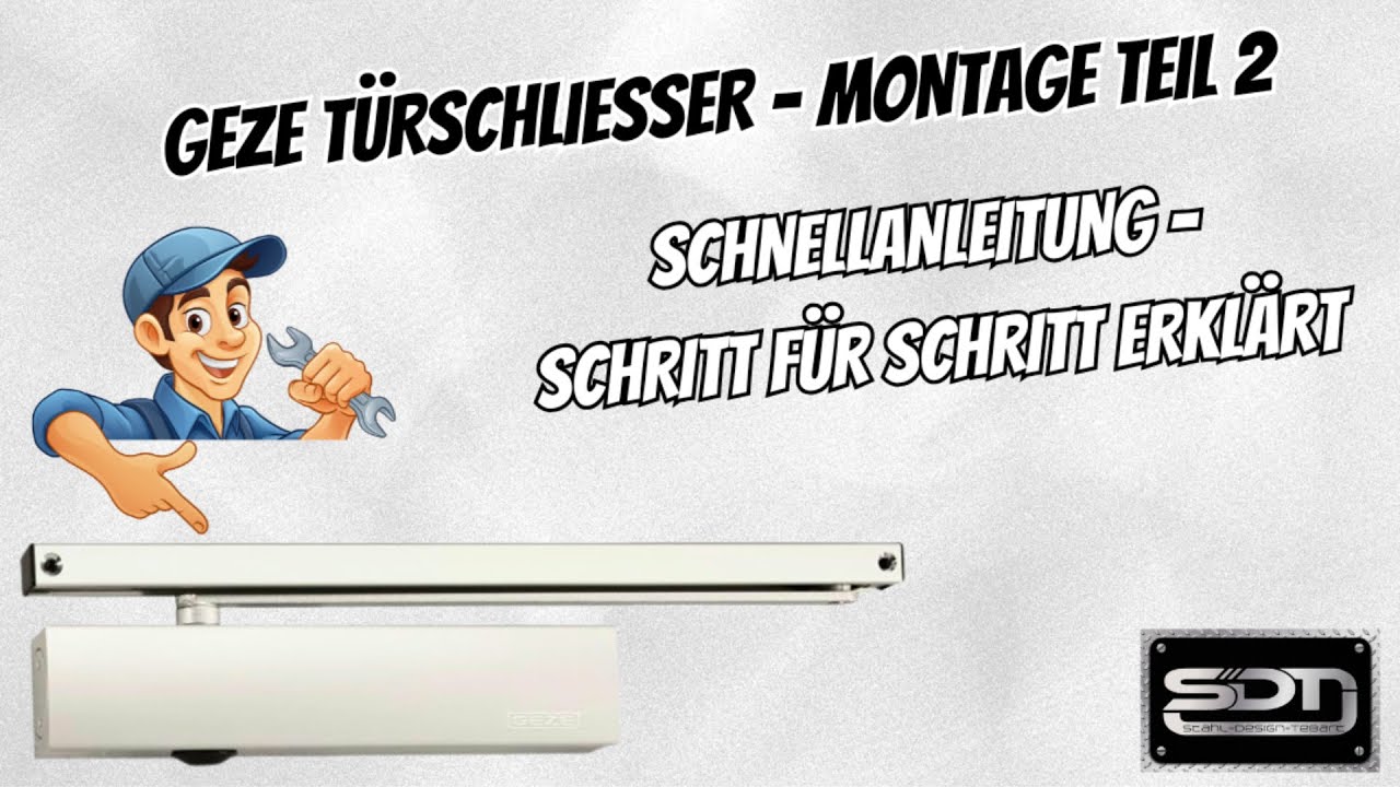 Schritt 2: GEZE TS 5000 / 3000 - Bohrung für die Montageplatte - Brandschutz