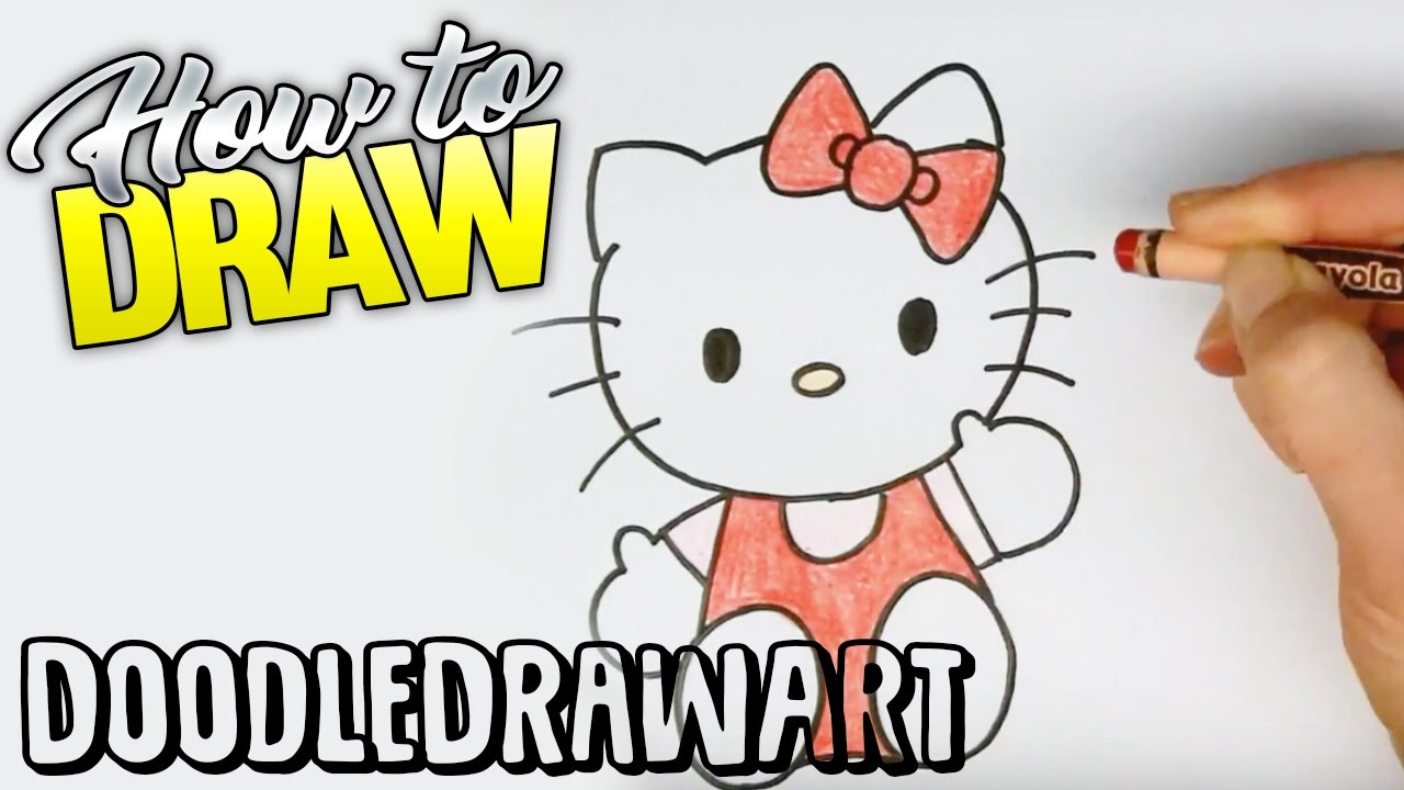 Drawing: How To Draw Hello Kitty - Step by Step - Easy drawing tutorial