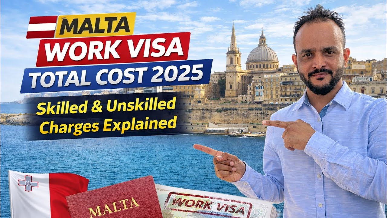 Malta Work Visa Total Cost 2025 | Skilled & Unskilled Charges Explained | Tabrez Malik