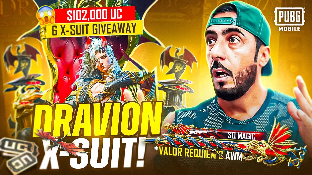 LIVE 💥 Biggest Giveaway 6x Dravion X-Suits by SQ Magic! 🐲 PUBG Mobile Crate Opening