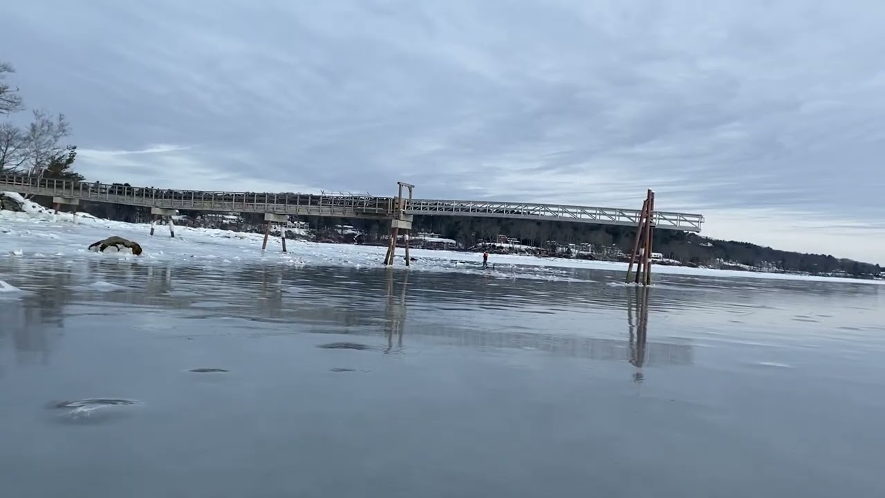 Skating CASCO bay saltwater at Broad cove 2/6/26