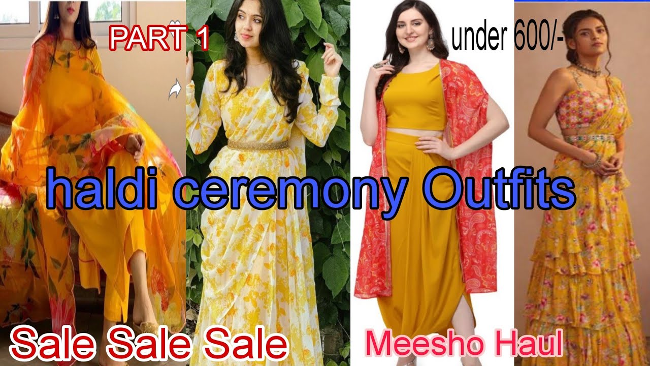 *Haldi Dress Haul *PART 1 Under 600/- #haldidress #yellowdresses #yellowoutfit #yellowdress