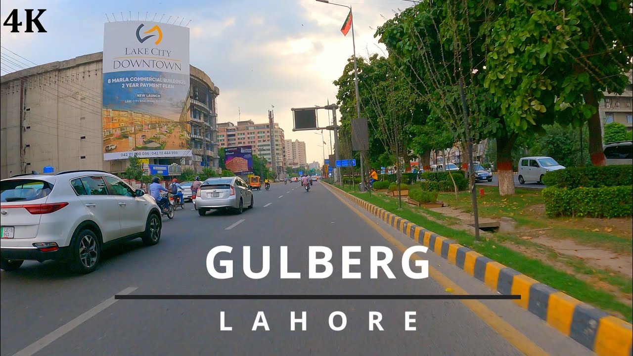 Driving in Gulberg Lahore - Pakistan | 4K