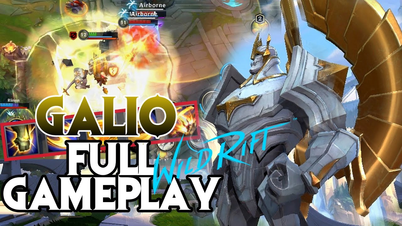 NEW HERO GALIO SOLO FULL GAMEPLAY IN LEAGUE OF LEGENDS WILDRIFT