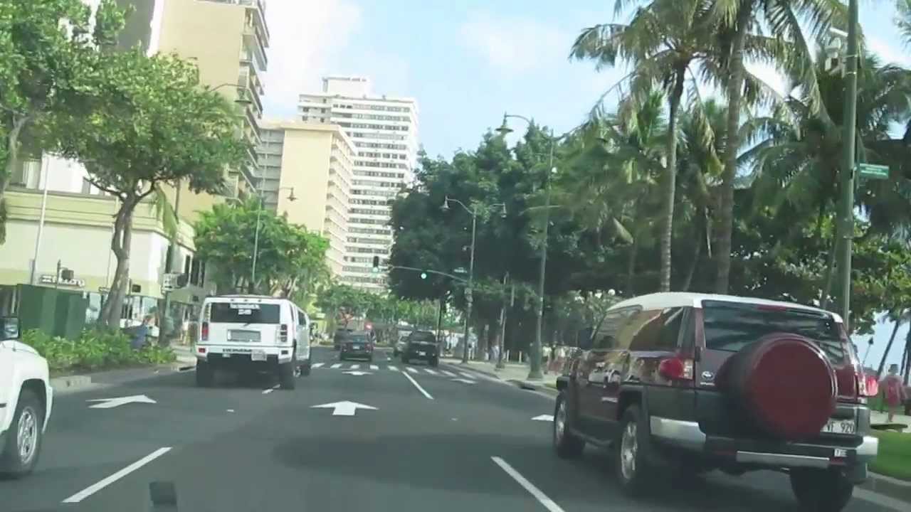 Waikiki Drive Kalakaua Avenue Ala Wai Boulevard Kuhio Avenue Honolulu Oahu Hawaii