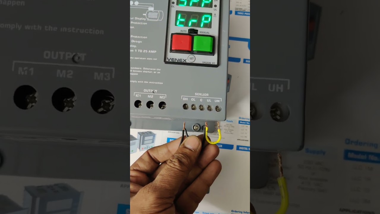 VENEX three phase DOL starter with water level controller setting information three phaseLLC TPDSW40