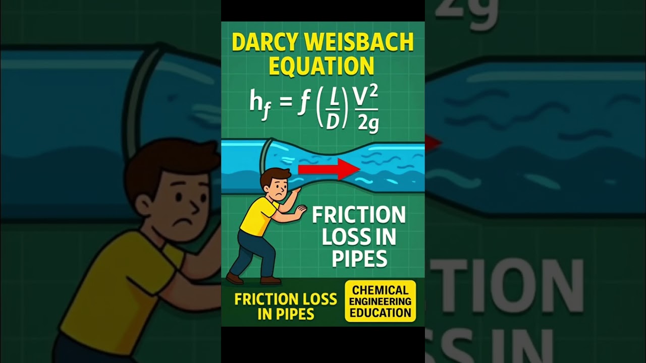 Darcy-Weisbach Equation | Head Loss Calculation in Pipes | Fluid Mechanics Basics