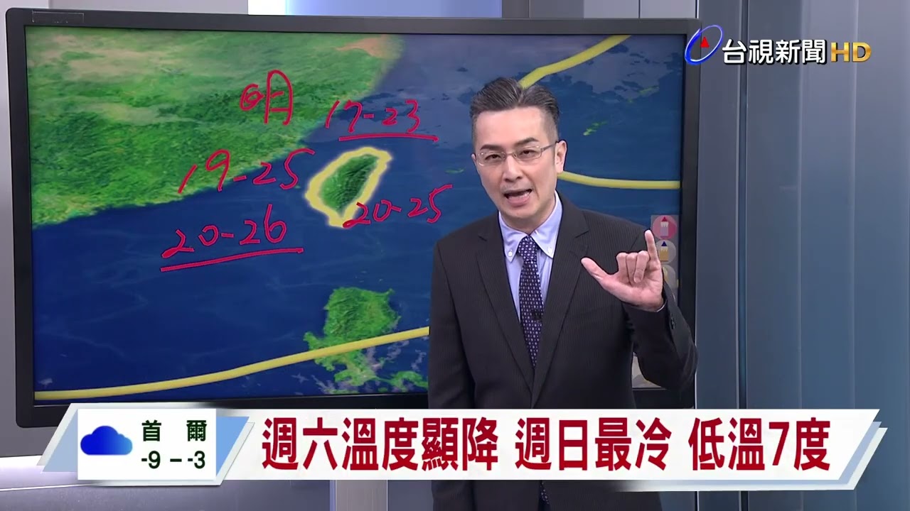 【0205台視晚間氣象】明鋒面接近 東部短暫雨 北中雲量增