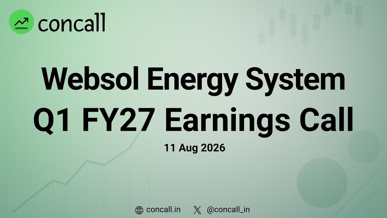 Websol Energy System Q1 FY27 Earnings Conference Call | Concall.in