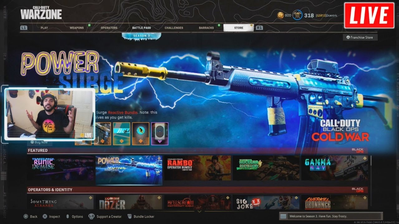 NEW Power Surge Reactive Camo KRIG Gameplay LIVE! Call of Duty WARZONE with SUBS