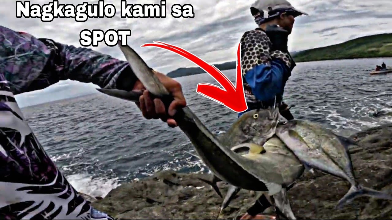 ANG DAMING GIANT TREVALLY | SABAY SABAY SILA KUNG KUMAGAT | ubusan ng Lure (spot Reveal)!!