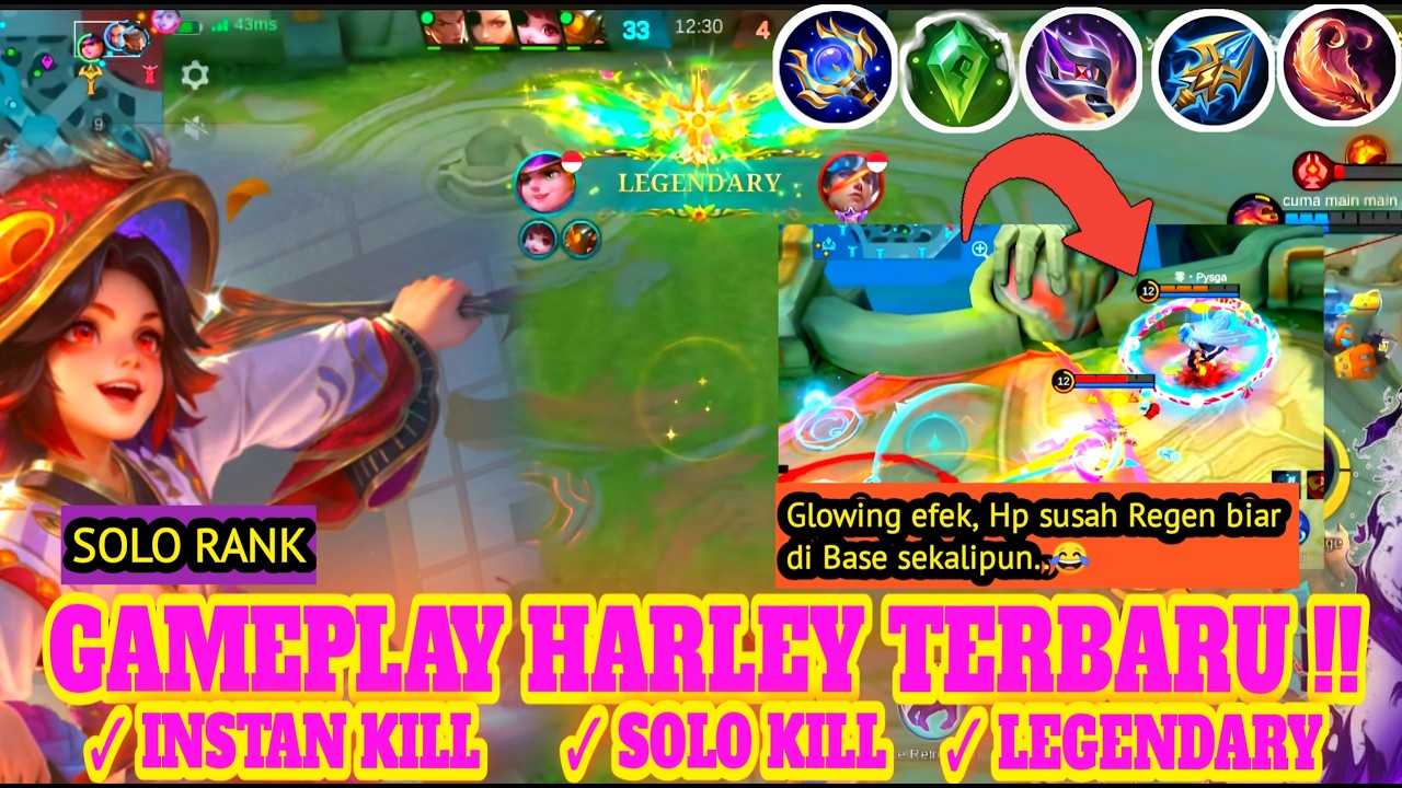 HARLEY JUNGLER‼️ITEM SOLO RANK S40 THE BEST..#harley #mobilelegends #mlbb #mlbbcreatorcamp