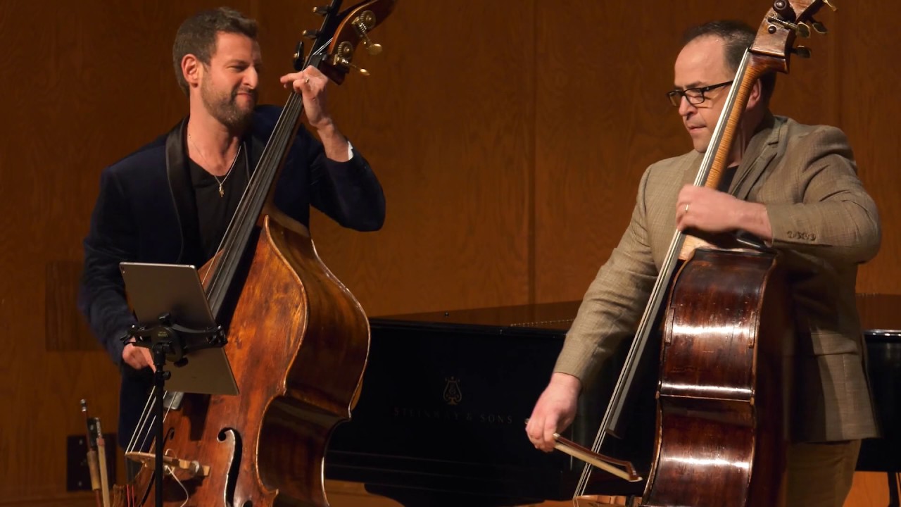Max Dimoff & Ranaan Meyer, double basses, perform Meyer's 