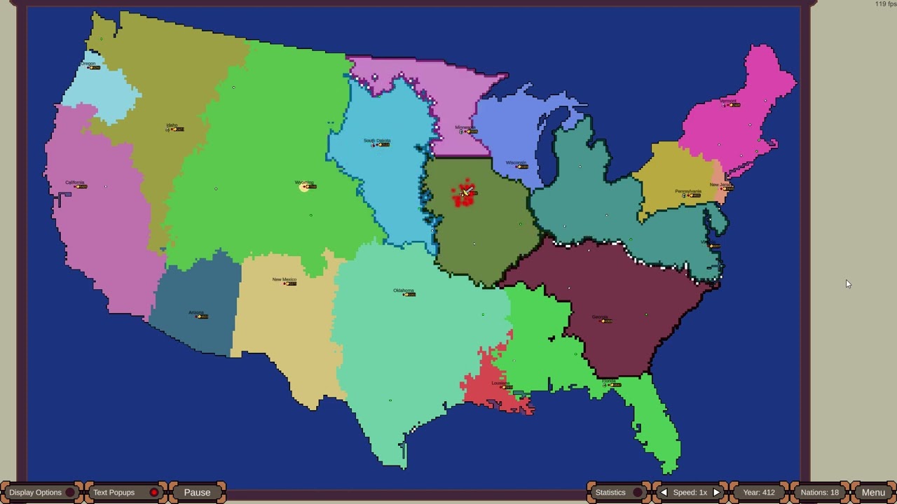 US State Battle Royale! Which State Will Win? (Ages Of Conflict World War Simulator)