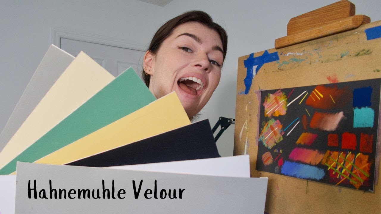 Testing all pastels and techniques on Velour!