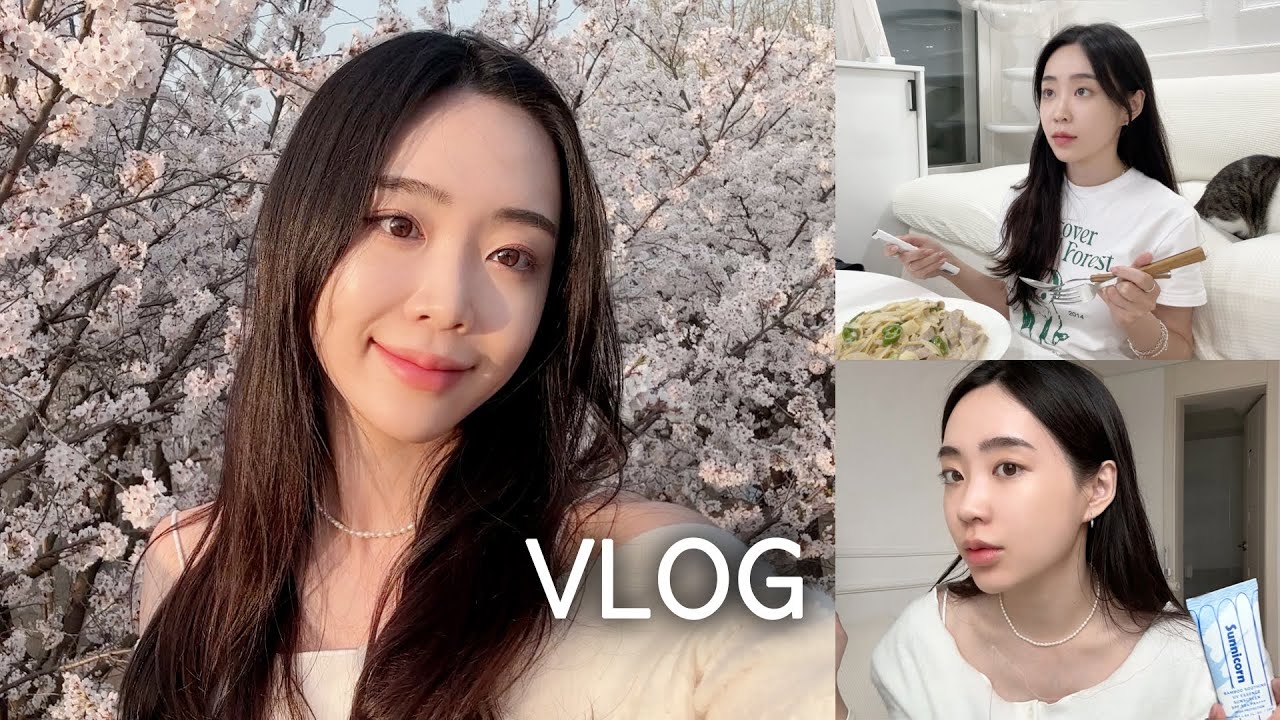 [VLOG] 일상 브이로그. 꽃사슴 방사장 벚꽃 나들이🌸｜항정살 된장 파스타 만들기｜새로운 일｜스즈메의 문단속｜선크림 추천｜엽떡에 핫도그, 엄마표 꽃게찜, 노커어퍼, 샘샘샘