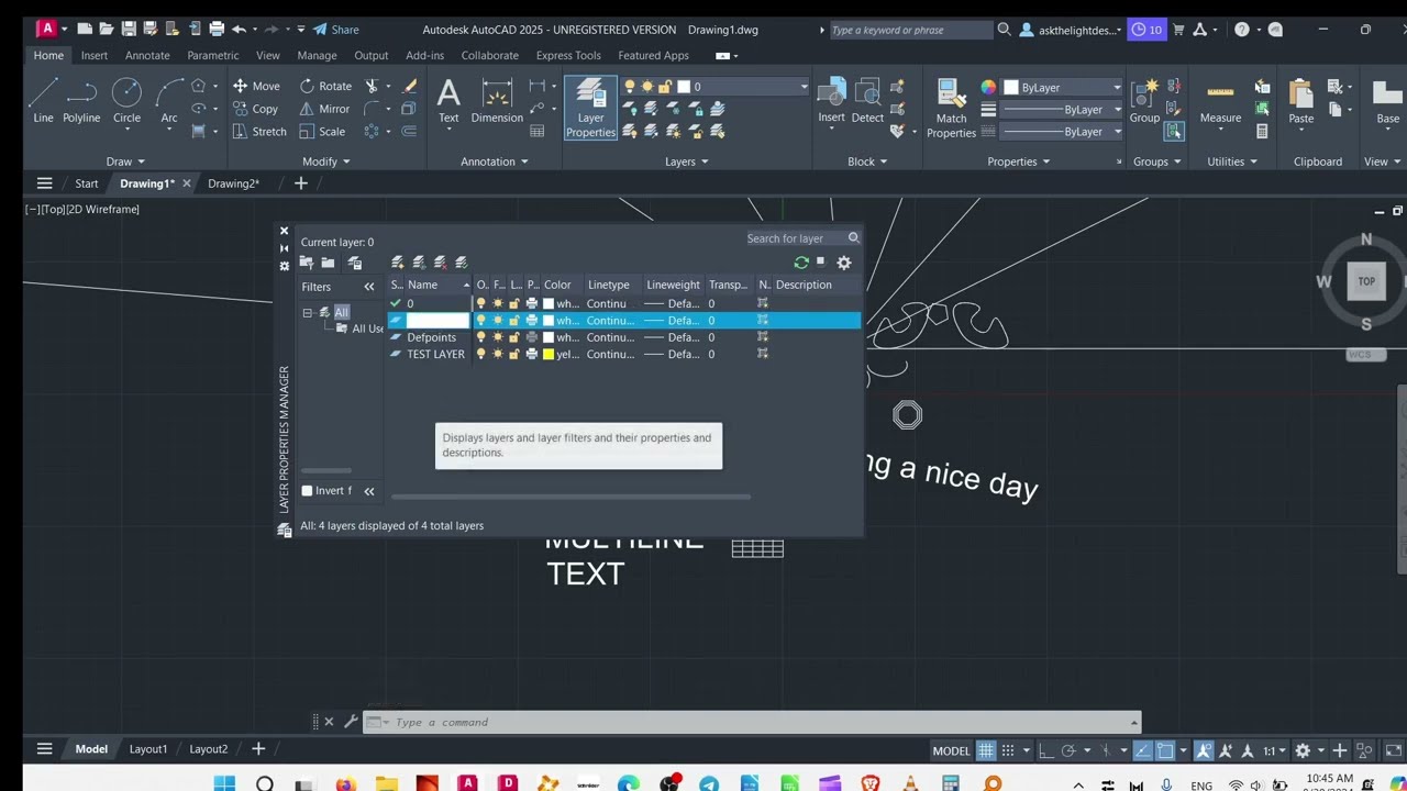 How to work with Layers in AutoCAD 2025?