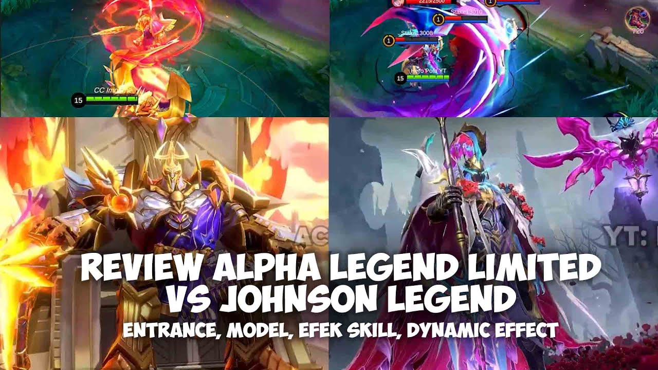 REVIEW SKIN ALPHA LEGEND LIMITED VS JOHNSON LEGEND! BAGUS MANA ? - MOBILE LEGENDS