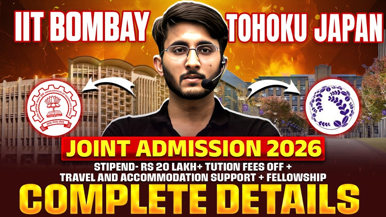 IIT Bombay & Tohoku Japan Joint Admission 2026 | Complete Details