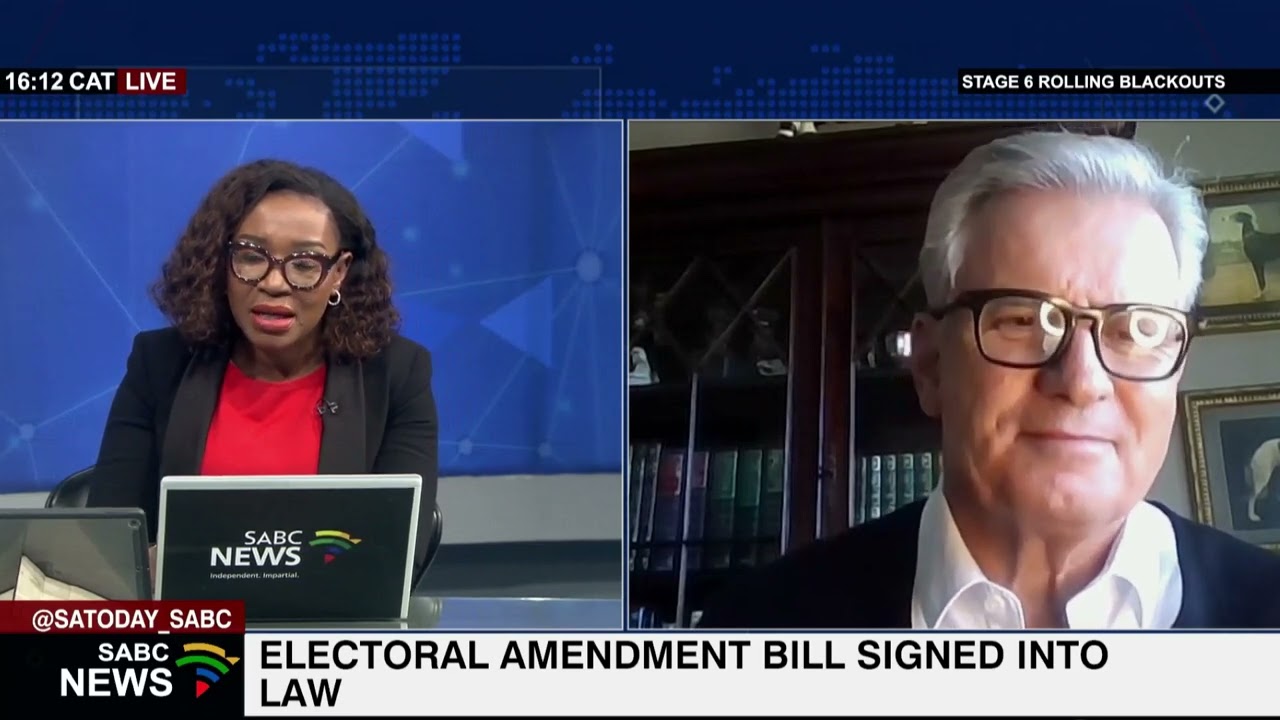 Reaction to signing into law of the Electoral Amendment Bill: Dr Michael Louis