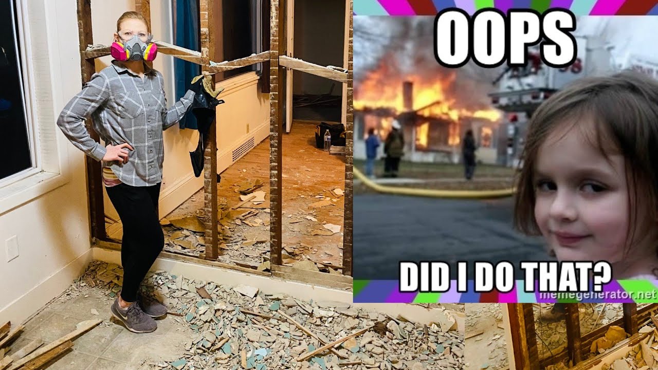 Problems!! Taking Down Walls in Old House | Demo Day Part 3