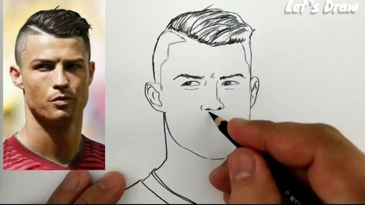 ASMR DRAWING cristiano ronaldo / cr7 football player from manchester united