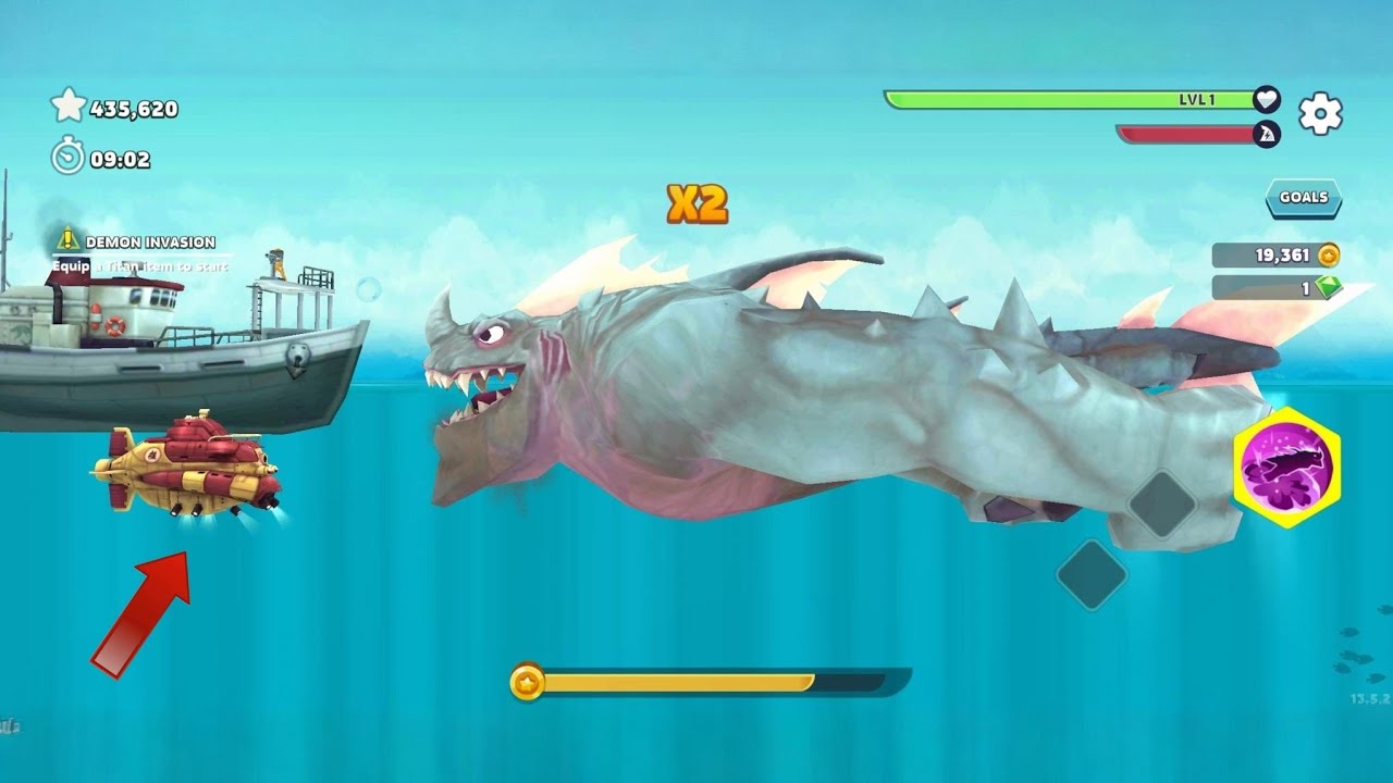 Hungry Shark Evolution - Giant Monster Enemy BEHEMOTH New Update - All 30 Sharks Unlocked