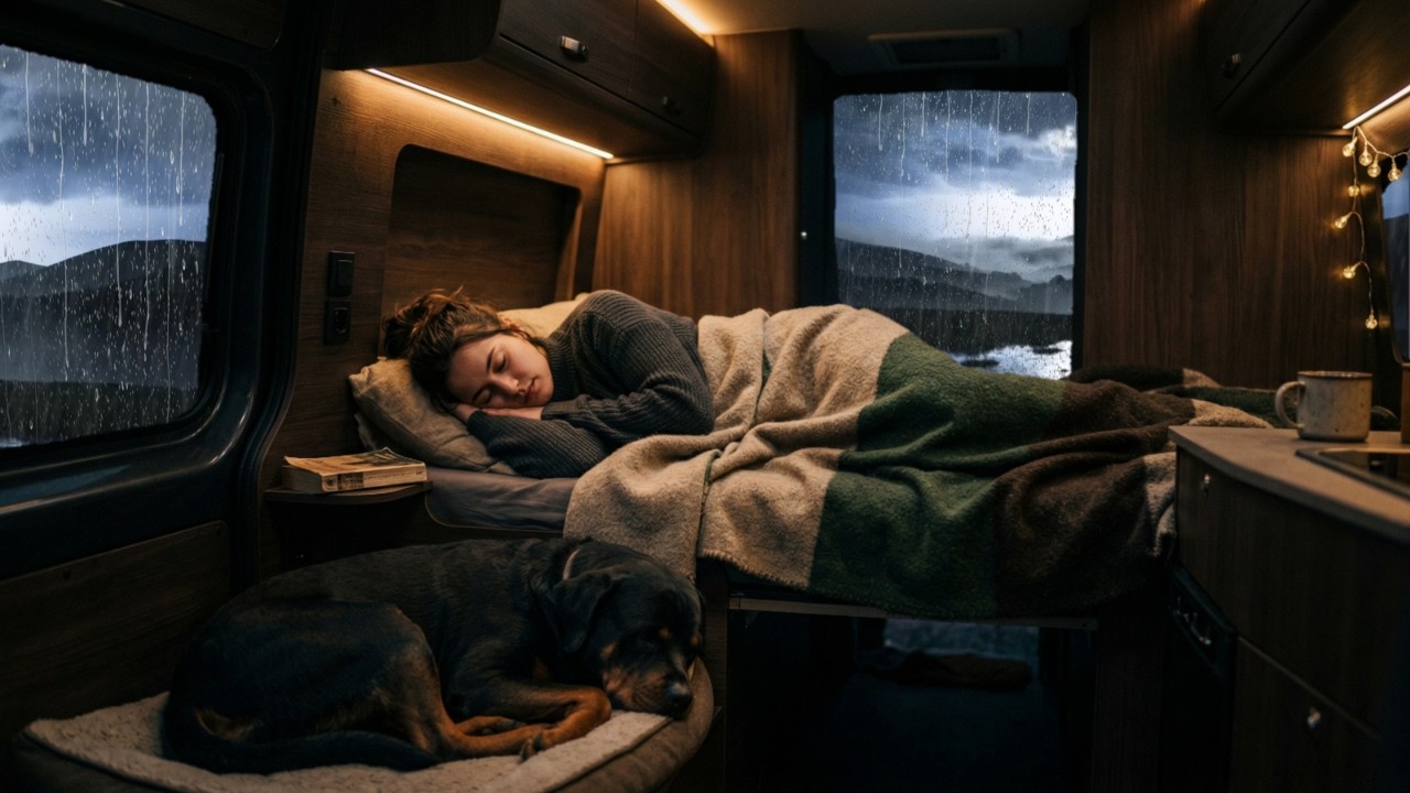 Rainy Van Life Night 🌧️🚐 Deep Sleep Sounds with Cozy Rain Ambience (12 Hours)