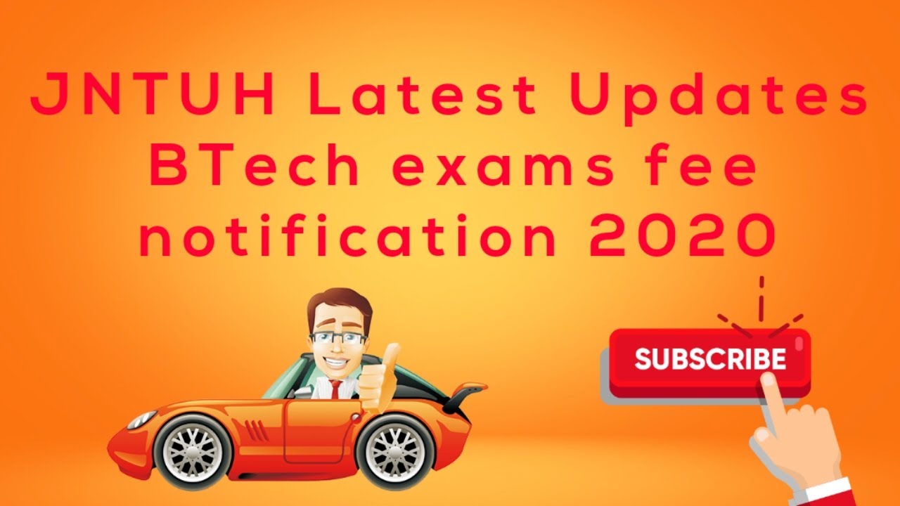 JNTUH Updates || BTech Exams fee Notification 2020 || Telugu