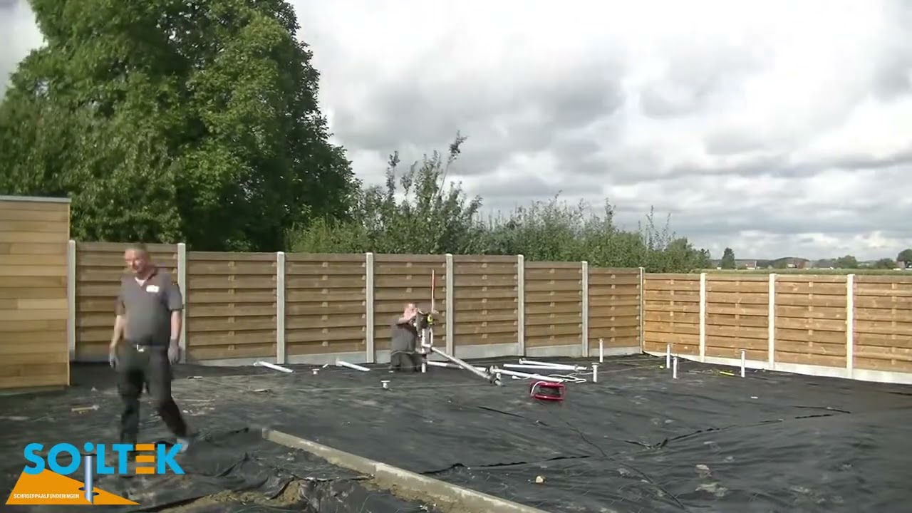 Fundering voor een afhellend terrein - Soiltek Schroefpalen
