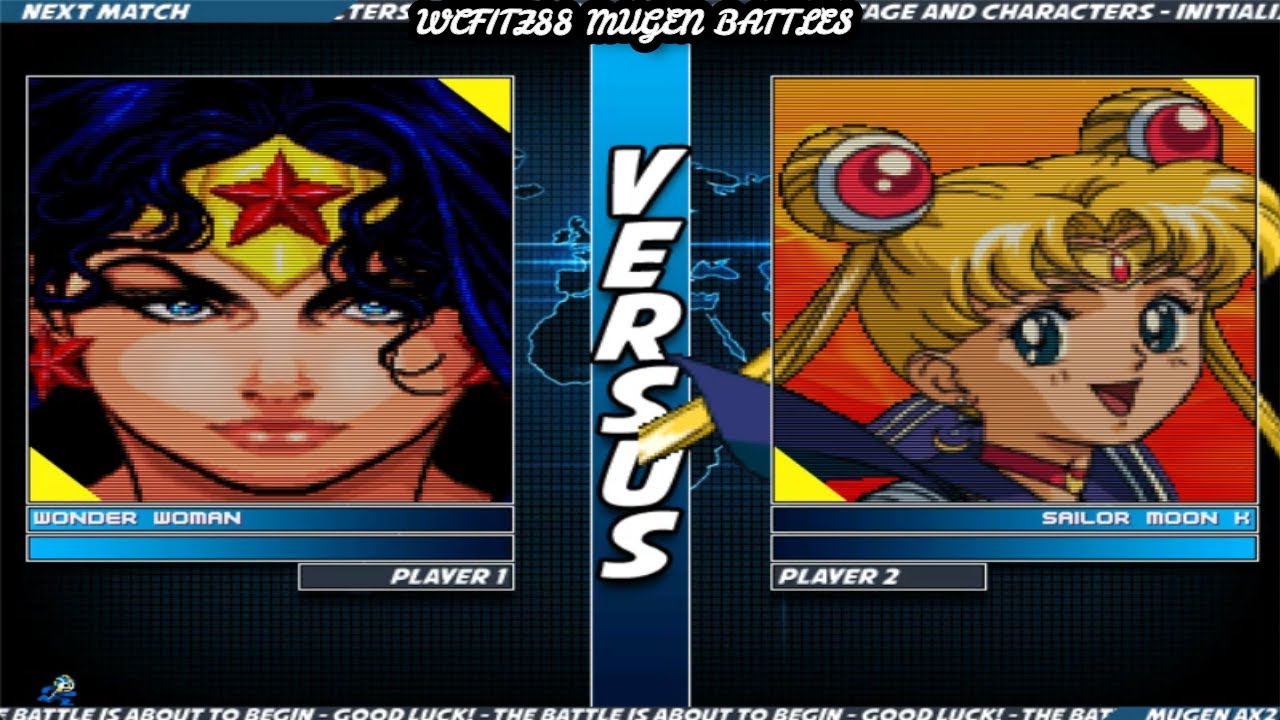 WCFITZ88 MUGEN BATTLES  | Wonder Woman vs Sailor Moon K  - Part 1