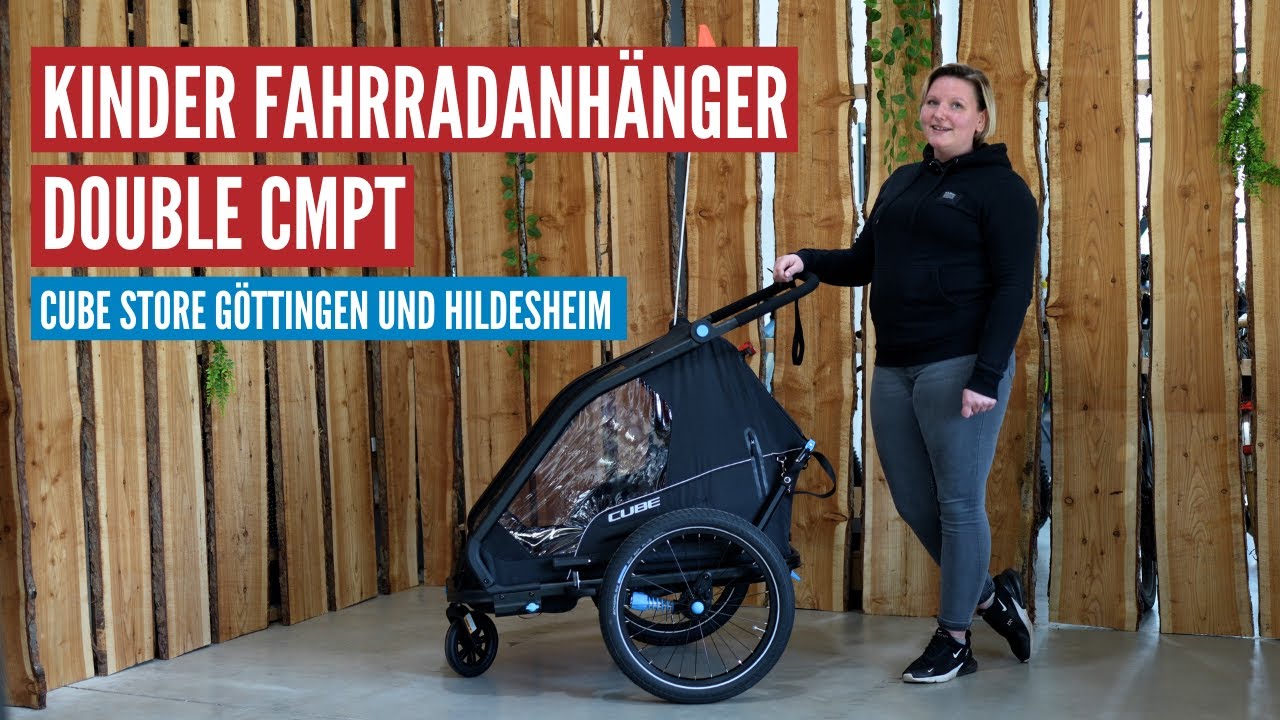 CUBE Kinder Fahrradanhänger Double CMPT - der optimale Begleiter durch den Alltag