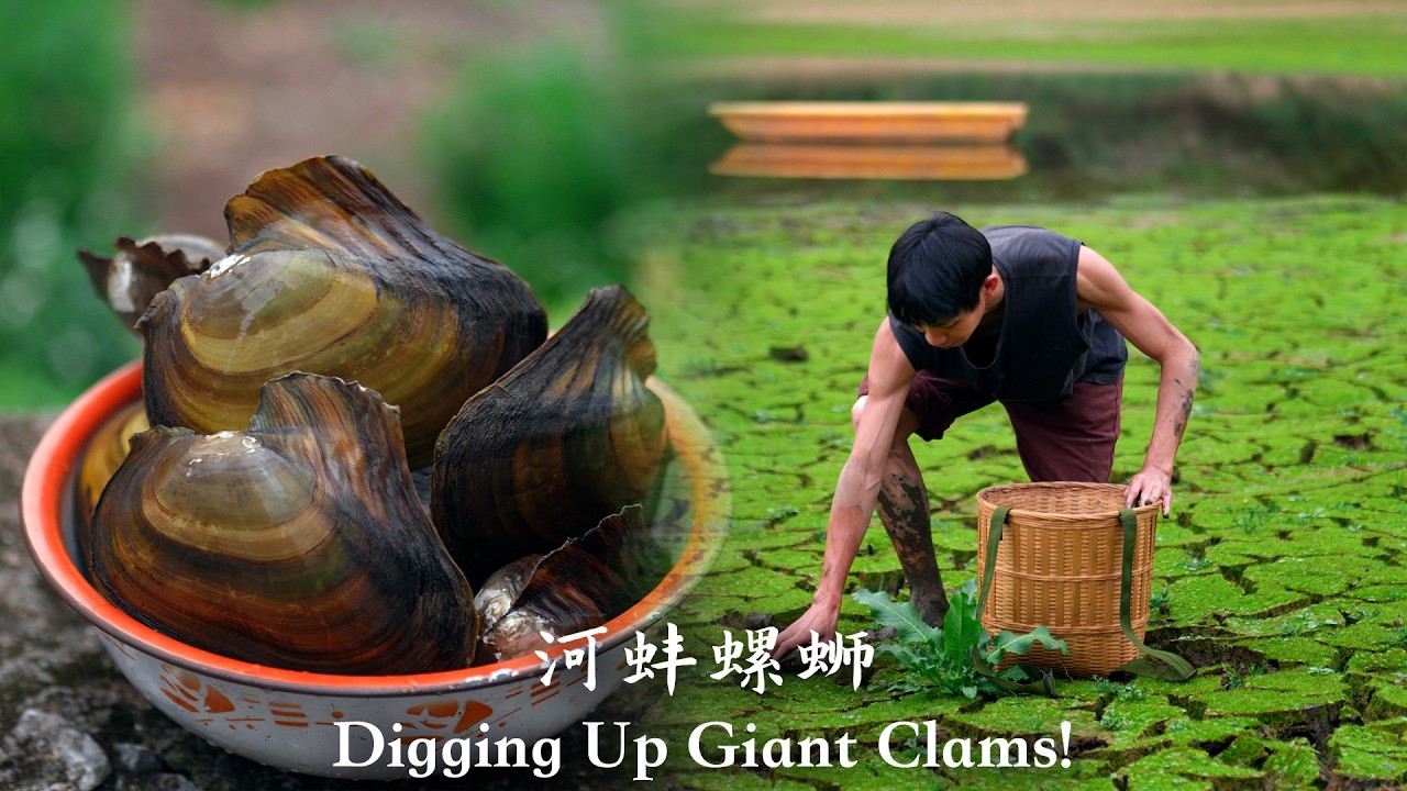 Giant Clams Bigger Than My Head! (Dry Pond Surprise)