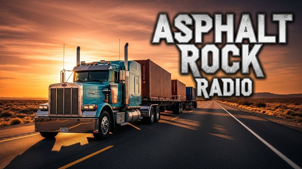 ASPHALT ROCK RADIO &ndash; SUNSET AMERICAN HIGHWAY ROCK MIX | DIESEL HEARTBEAT RIFFS | #SunsetDieselDrive
