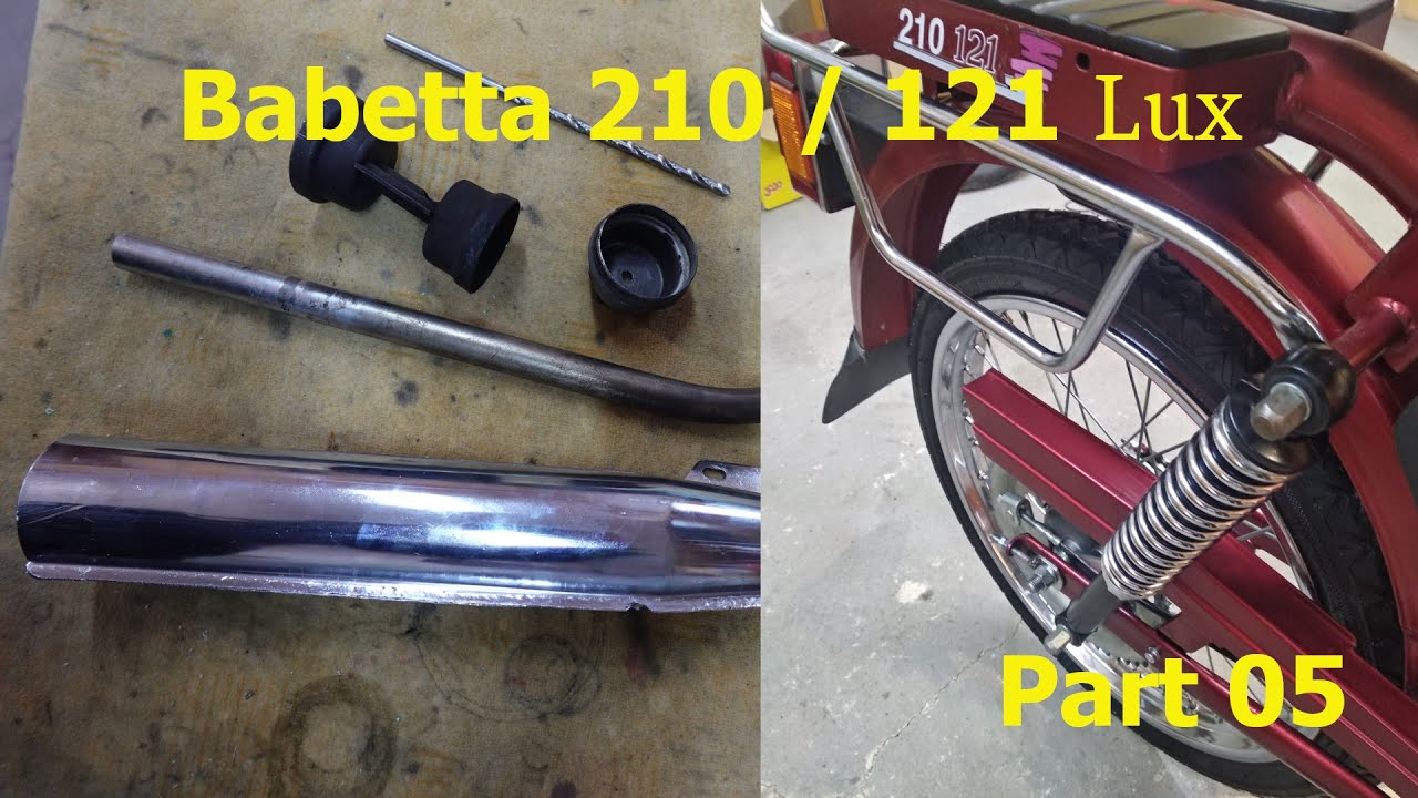 Babetta 210 / 121 lux Part 05 Přední vidlice a tuning výfuku