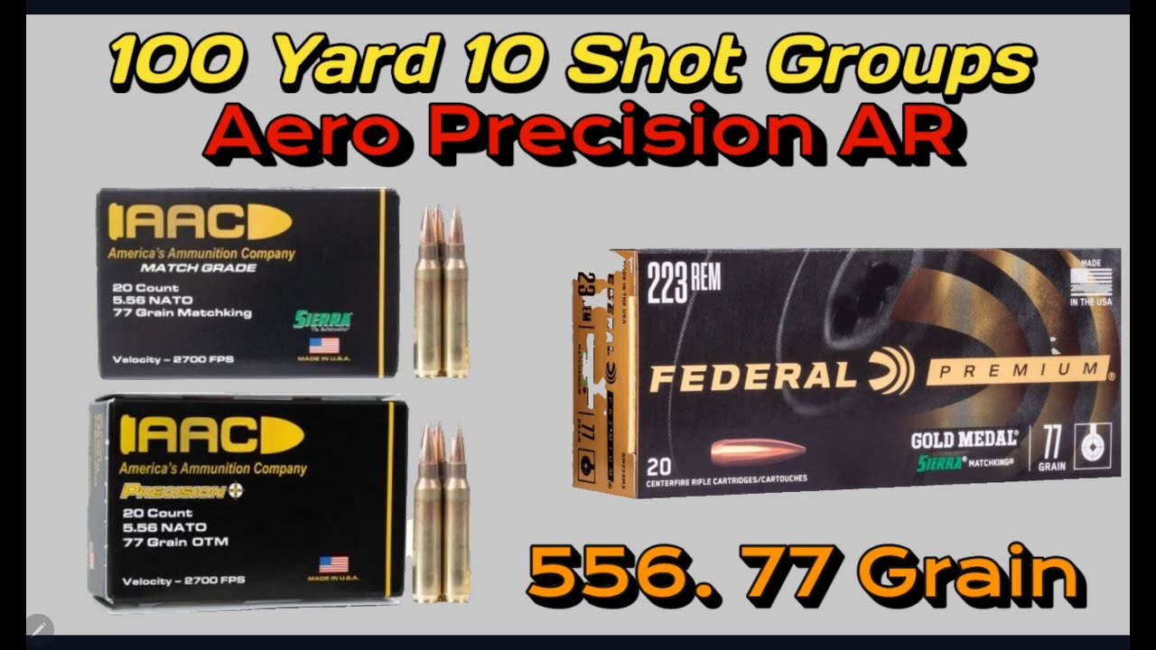 AAC 556 OTM 77 и AAC 556 Sierra Match King 77 — против FEDERAL Gold Metal Match Sierra Match King