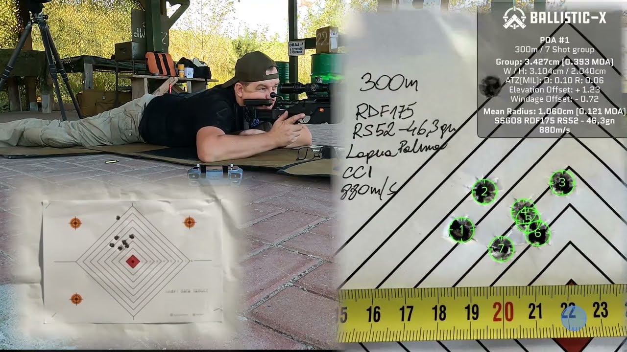 Steyr SSG08 308W at 300m - 0.4 MOA with 7 rounds!