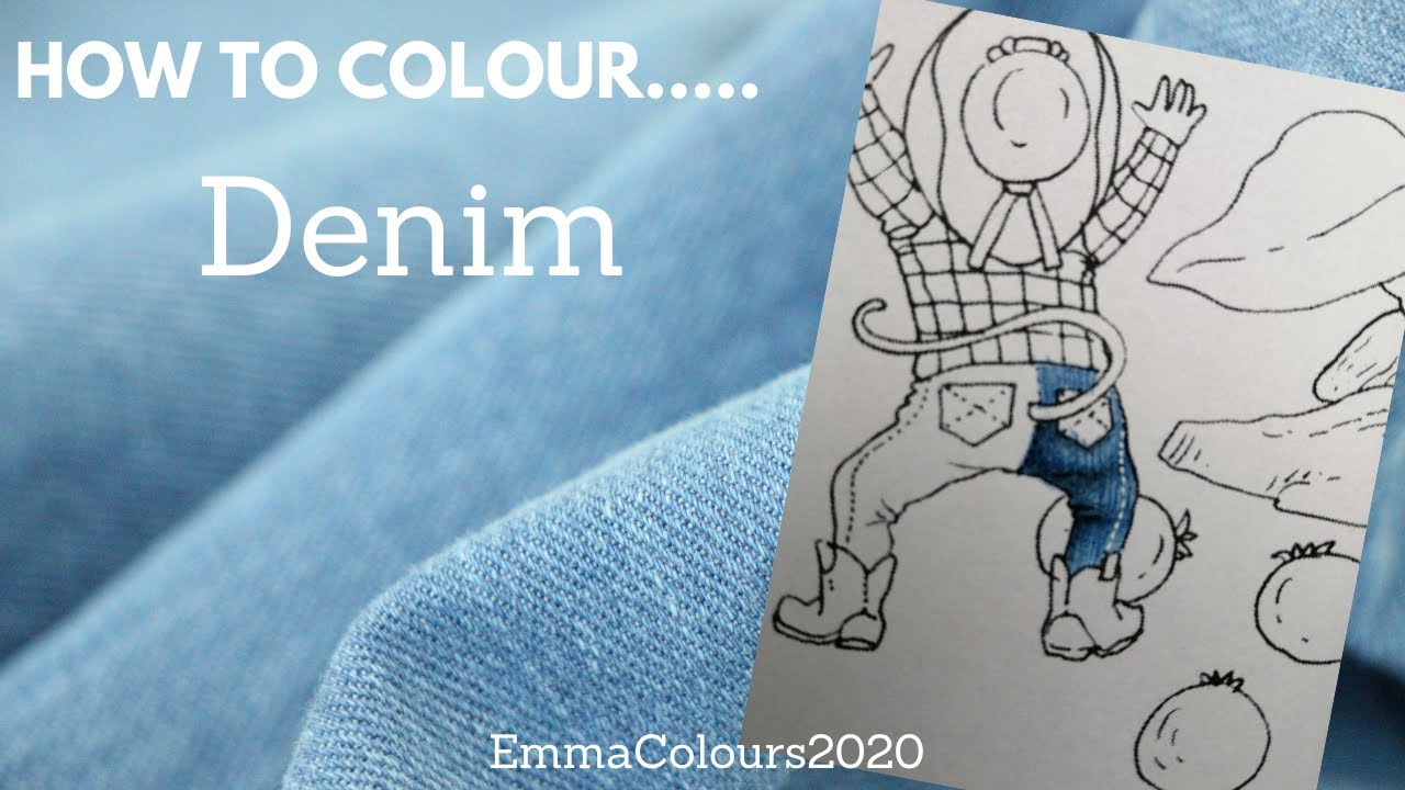 How to color denim jeans - adult coloring tips