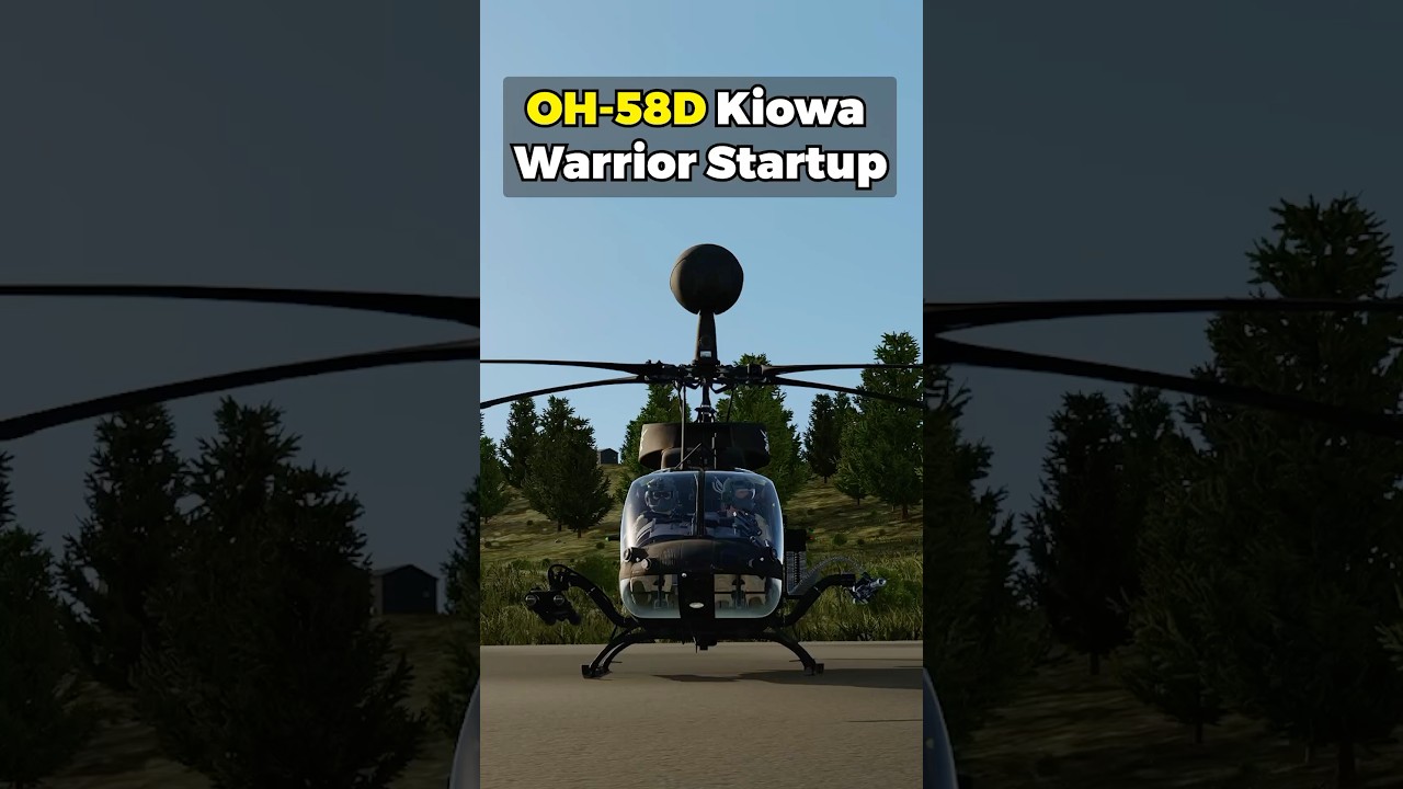 OH-58D Kiowa Cold Start in DCS #dcsworld #tutorial #shorts