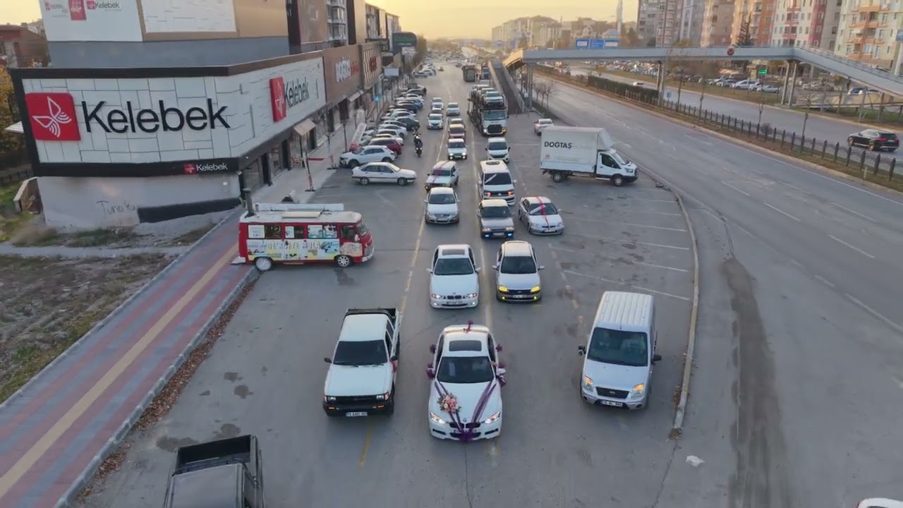 DJI Mini 5 Pro drone ile düğün çekimi⭐️ #dj #mini5pro #düğün #konvoy #car #araba #youtube #video 