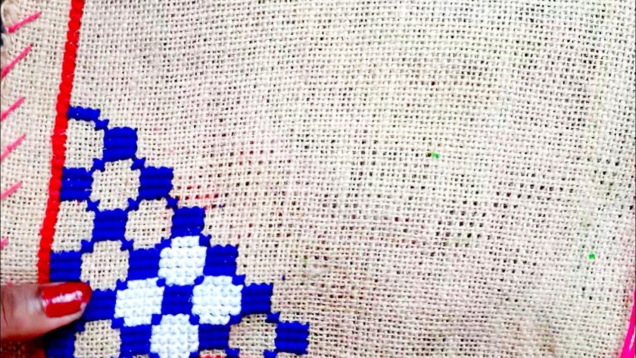 Easy cross stitch vorat ason design,sitting mat design, খুব সহজেই ক্রস চিহ্নের ভরাট আসন তৈরি,