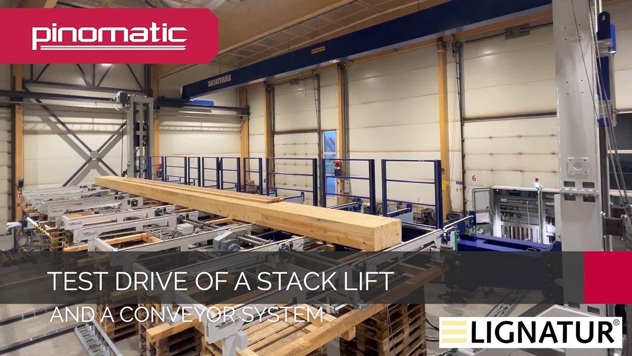 Lignatur stack lift testing at Pinomatic premises.